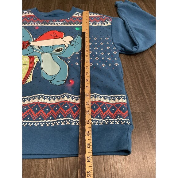 Disney Stitch Merry Stitchmas Ugly Christmas Sweater LIGHT UP Kids  Small (3/5) - Picture 7 of 12